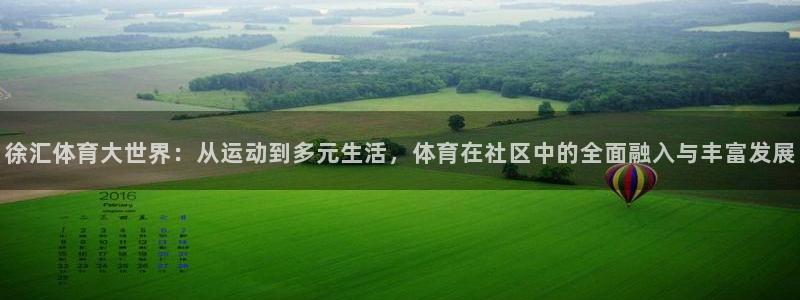 v站体育官方入口：徐汇体育大世界：从运动到多元生活，体育在社区中的全面融入与丰富发展